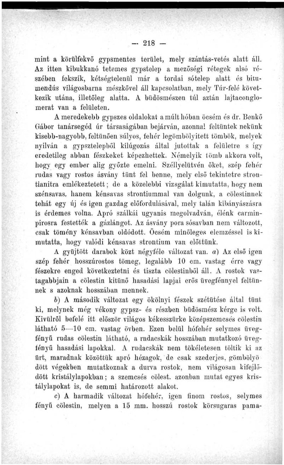 utána, illetőleg alatta. A büdösmészen túl aztán lajtaeonglomerat van a felületen. A meredekebb gypszes oldalokat a múlt hóban öcsém ós dr.