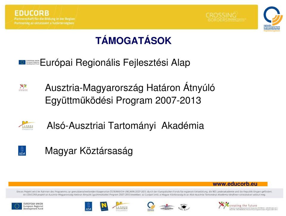 Együttmőködési Program 2007-2013