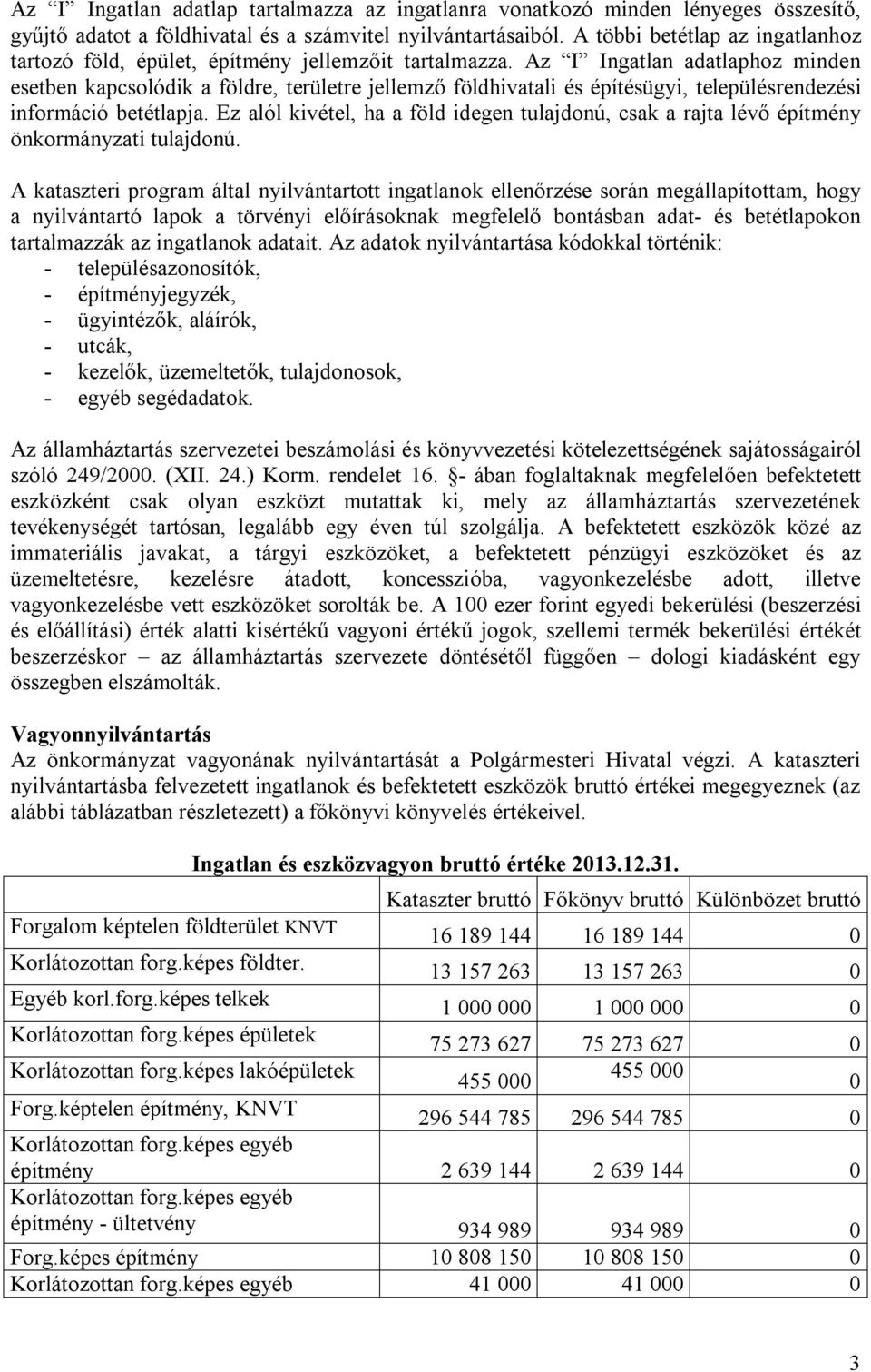 Az I Ingatlan adatlaphoz minden esetben kapcsolódik a földre, területre jellemző földhivatali és építésügyi, településrendezési információ betétlapja.