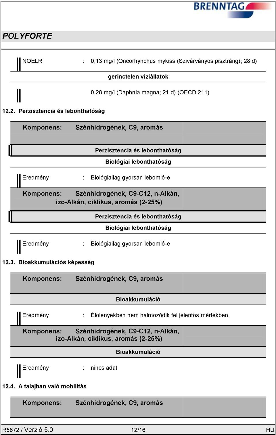 mg/l (Daphnia magna; 21