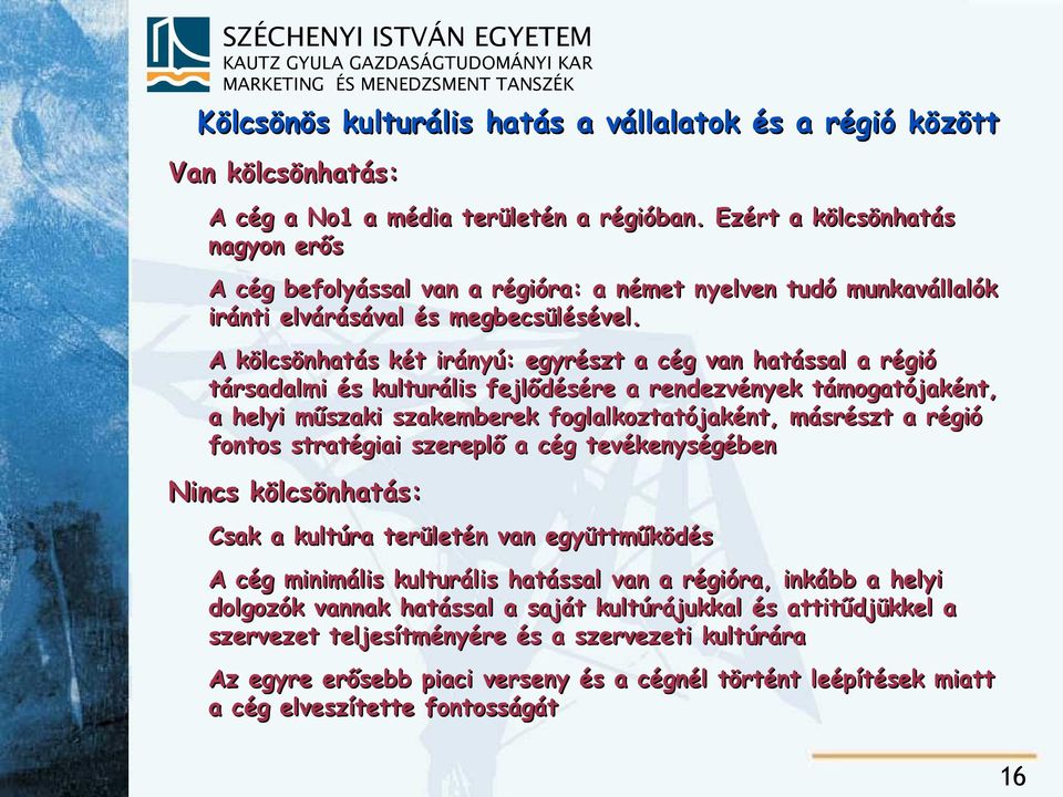 A kölcsönhatás két irányú: egyrészt a cég van hatással a régió társadalmi és kulturális fejlődésére a rendezvények támogatójaként, a helyi műszaki szakemberek foglalkoztatójaként, másrészt a régió