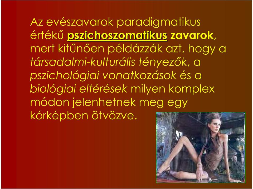 társadalmi-kulturális tényezık, a pszichológiai vonatkozások