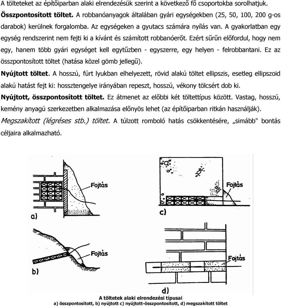 A gyakorlatban egy egység rendszerint nem fejti ki a kívánt és számított robbanóerőt.