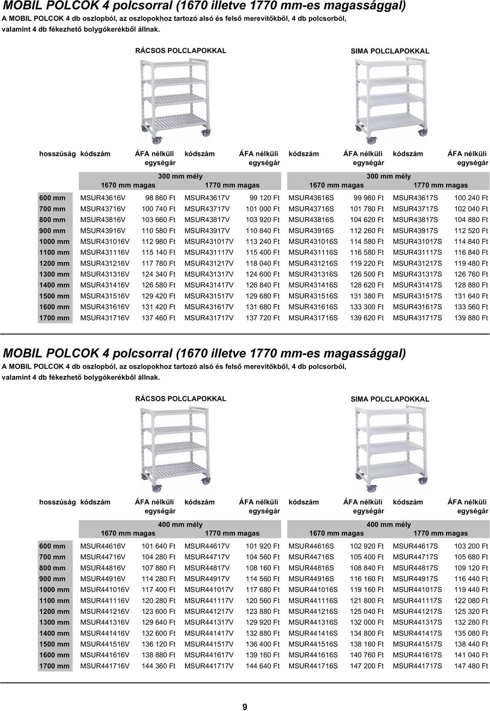 300 mm mély 300 mm mély 1670 mm magas 1770 mm magas 1670 mm magas 1770 mm magas 600 mm MSUR43616V 98 860 Ft MSUR43617V 99 120 Ft MSUR43616S 99 980 Ft MSUR43617S 100 240 Ft 700 mm MSUR43716V 100 740