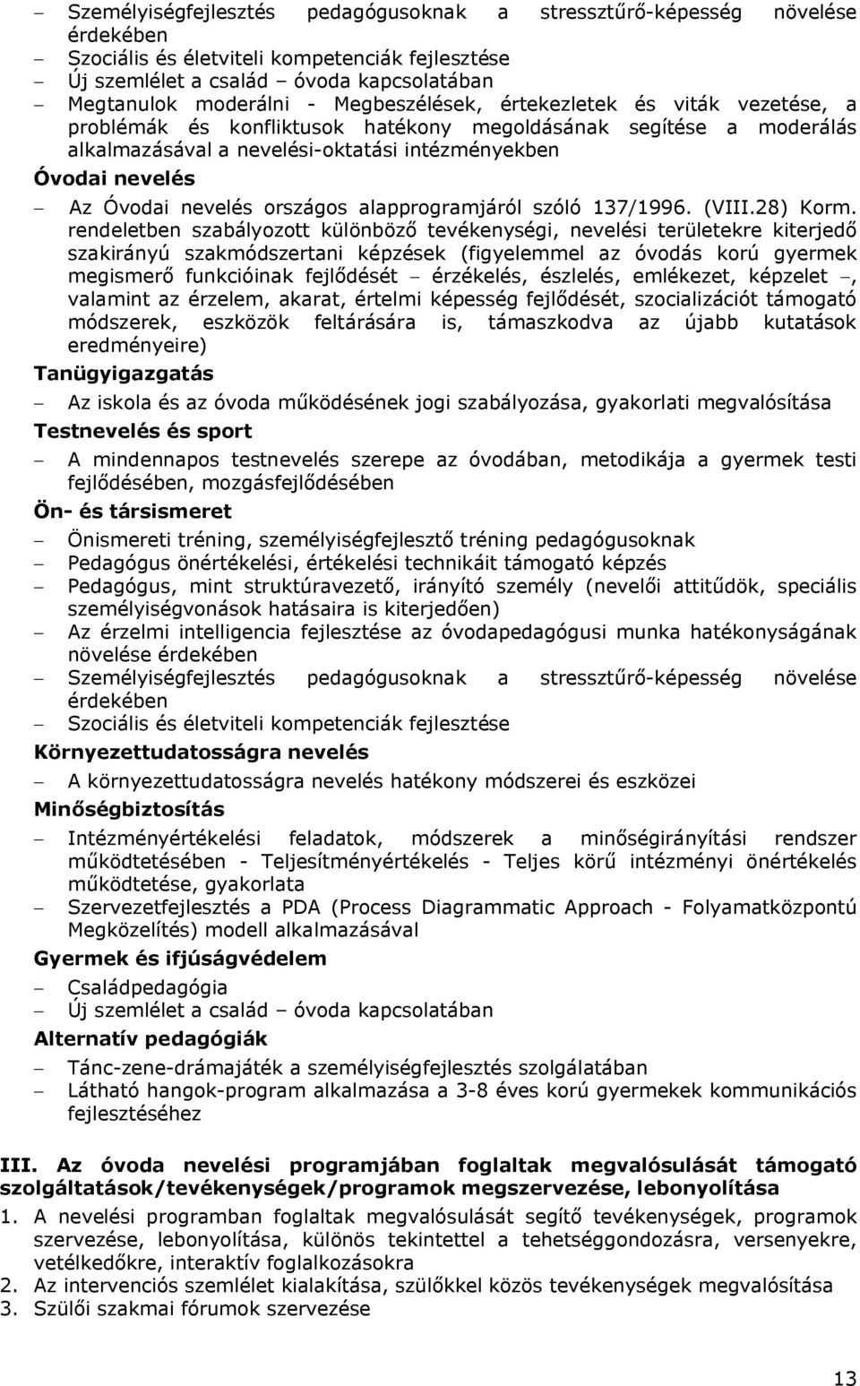 nevelés országos alapprogramjáról szóló 137/1996. (VIII.28) Korm.