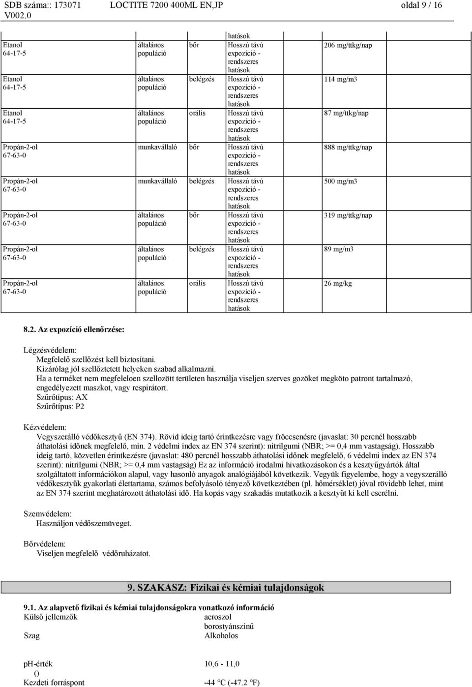 Ha a terméket nem megfeleloen szellozött területen használja viseljen szerves gozöket megköto patront tartalmazó, engedélyezett maszkot, vagy respirátort.