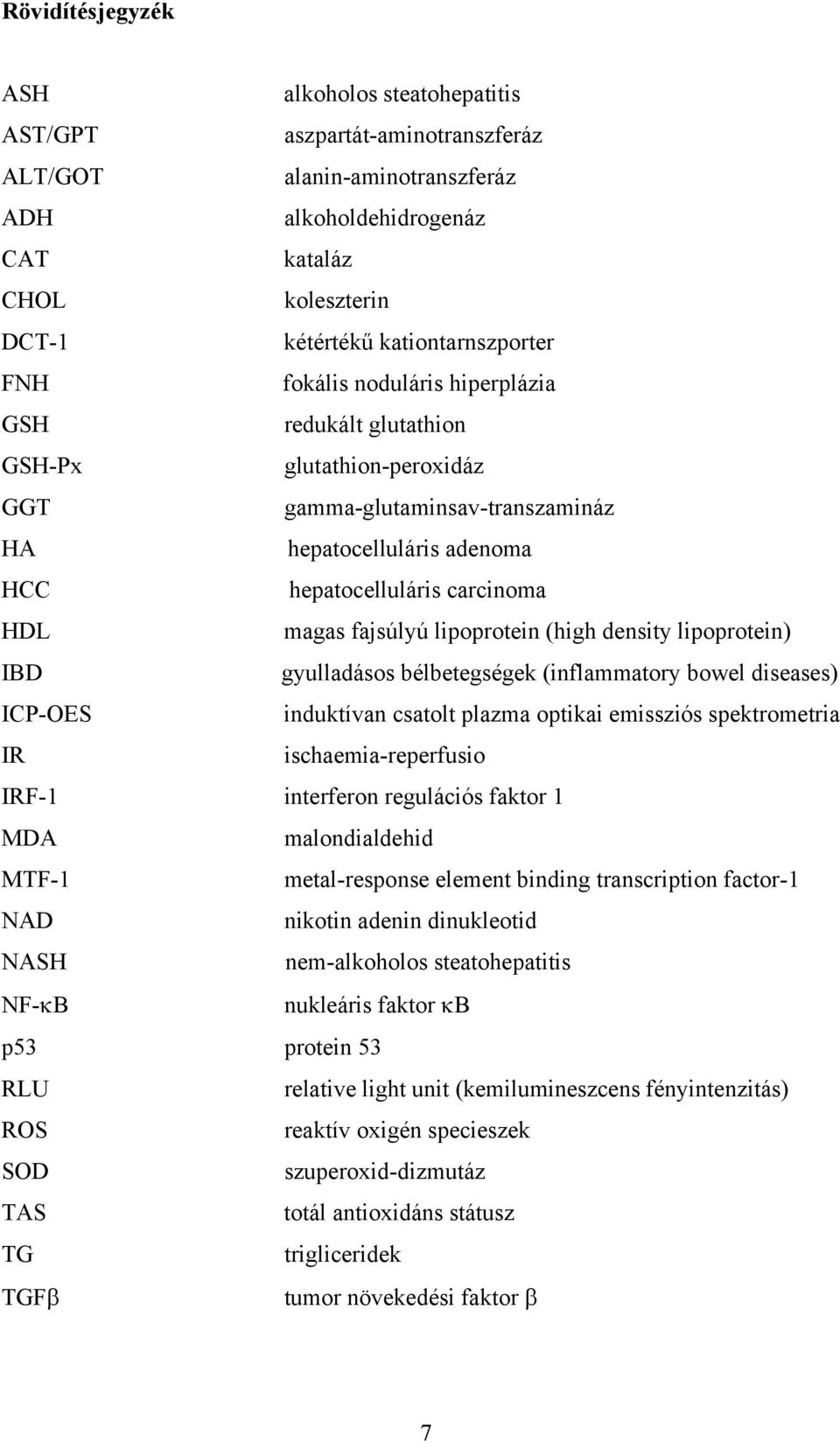 HDL magas fajsúlyú lipoprotein (high density lipoprotein) IBD gyulladásos bélbetegségek (inflammatory bowel diseases) ICP-OES induktívan csatolt plazma optikai emissziós spektrometria IR
