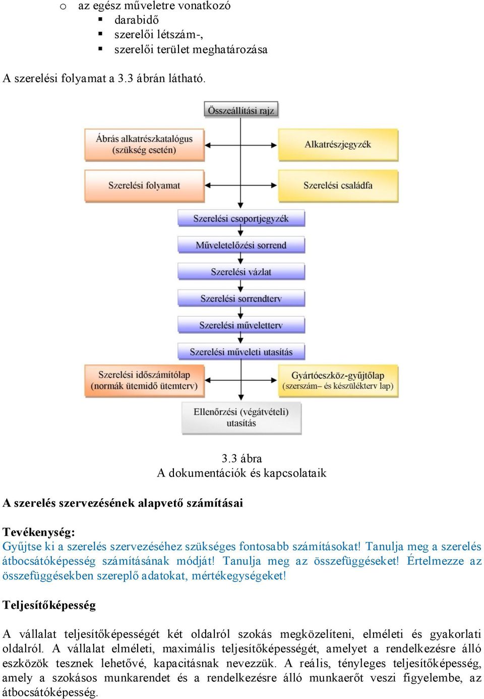 Tanulja meg a szerelés átbocsátóképesség számításának módját! Tanulja meg az összefüggéseket! Értelmezze az összefüggésekben szereplő adatokat, mértékegységeket!