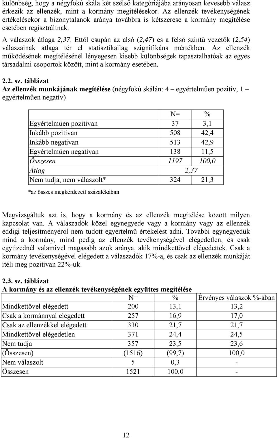 Ettől csupán az alsó (2,47) és a felső szintű vezetők (2,54) válaszainak átlaga tér el statisztikailag szignifikáns mértékben.