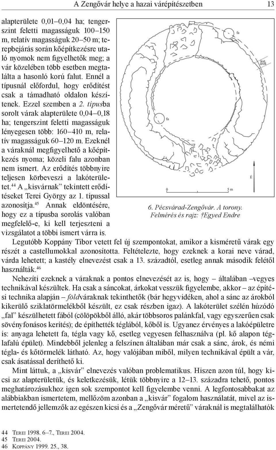 típusba sorolt várak alapterülete 0,04 0,18 ha; tengerszint feletti magasságuk lényegesen több: 160 410 m, relatív magasságuk 60 120 m.