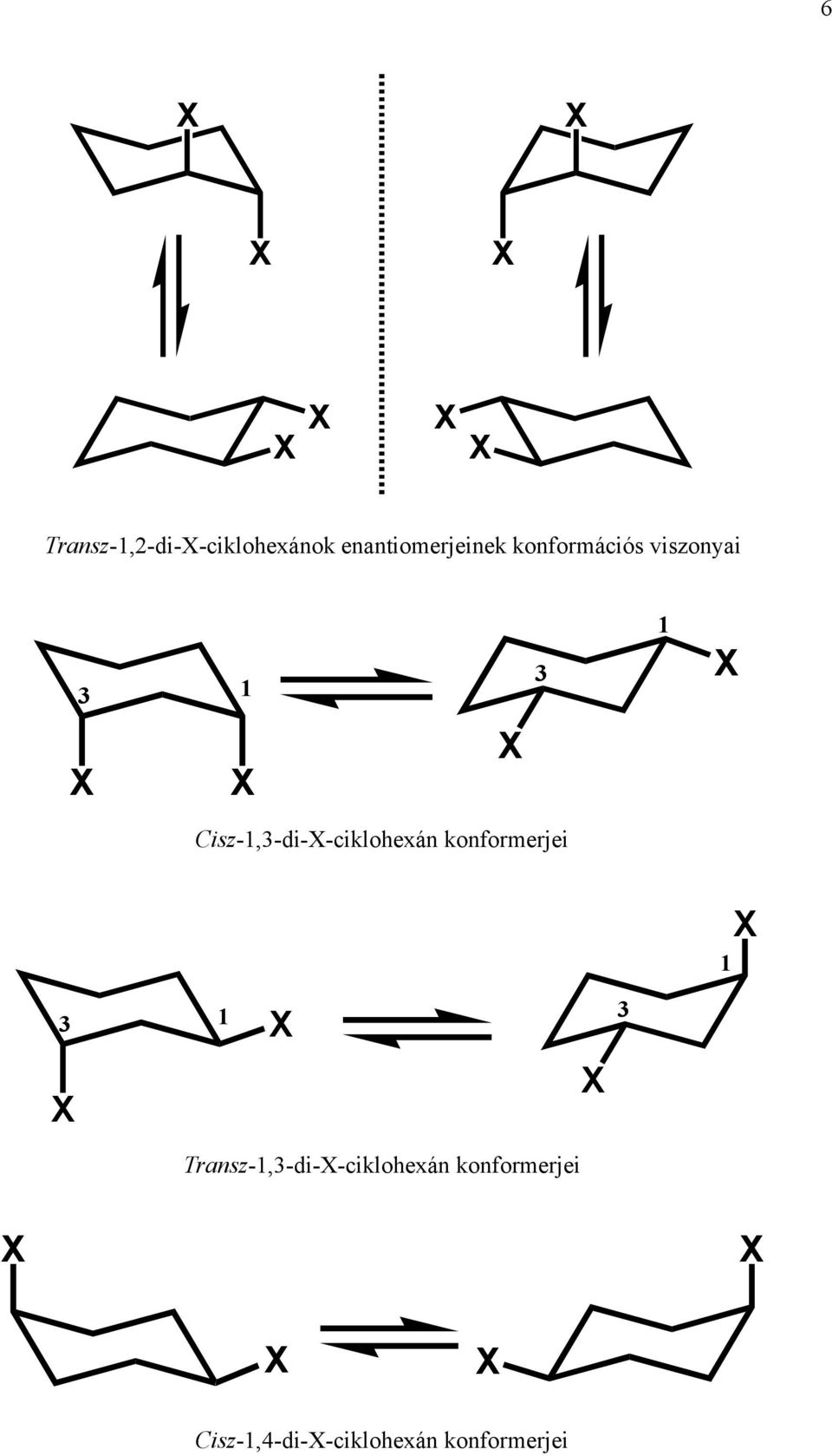 isz-1,3-di--ciklohexán konformerjei 1 3 1 3