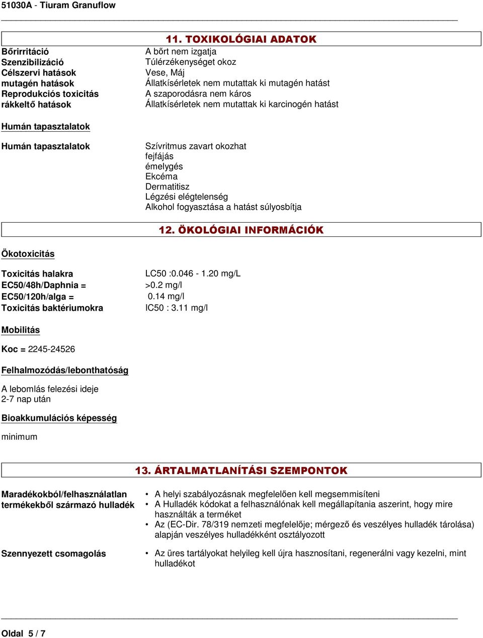 tapasztalatok Humán tapasztalatok Szívritmus zavart okozhat fejfájás émelygés Ekcéma Dermatitisz Légzési elégtelenség Alkohol fogyasztása a hatást súlyosbítja 12.