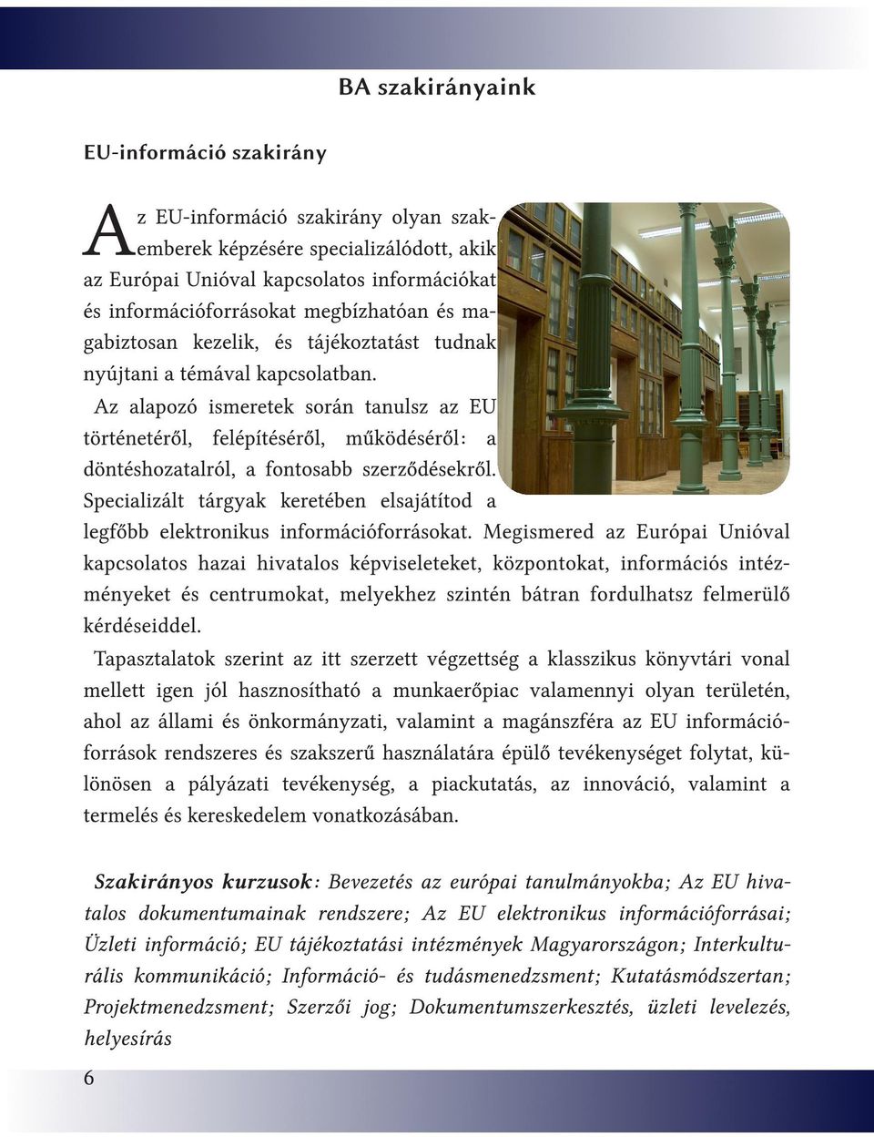 Az alapozó ismeretek során tanulsz az EU történetéről, felépítéséről, működéséről: a döntéshozatalról, a fontosabb szerződésekről.