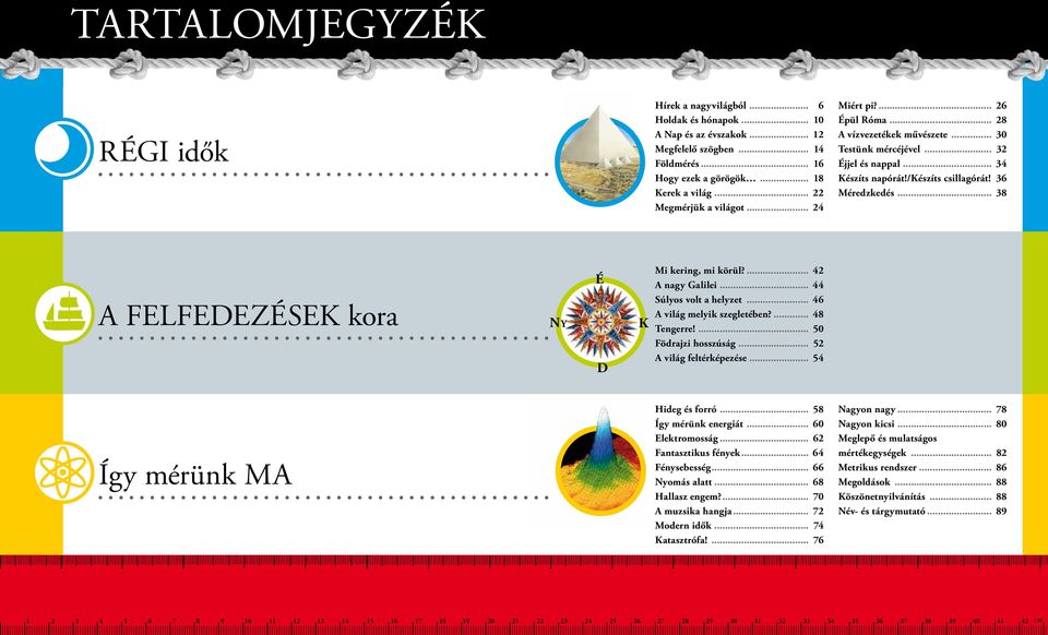 .. 38 A FELFEDEZÉSEK kora NY É D K Mi kering, mi körül?... 42 A nagy Galilei... 44 Súlyos volt a helyzet... 46 A világ melyik szegletében?... 48 Tengerre!... 50 Födrajzi hosszúság.