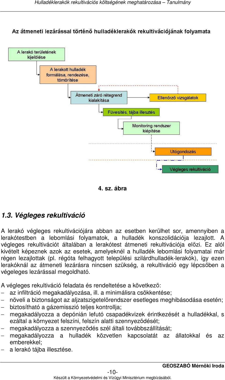 régóta felhagyott települési szilárdhulladék-lerakók), így ezen lerakóknál az átmeneti lezárásra nincsen szükség, a rekultiváció egy lépcsıben a végeleges lezárással megoldható.