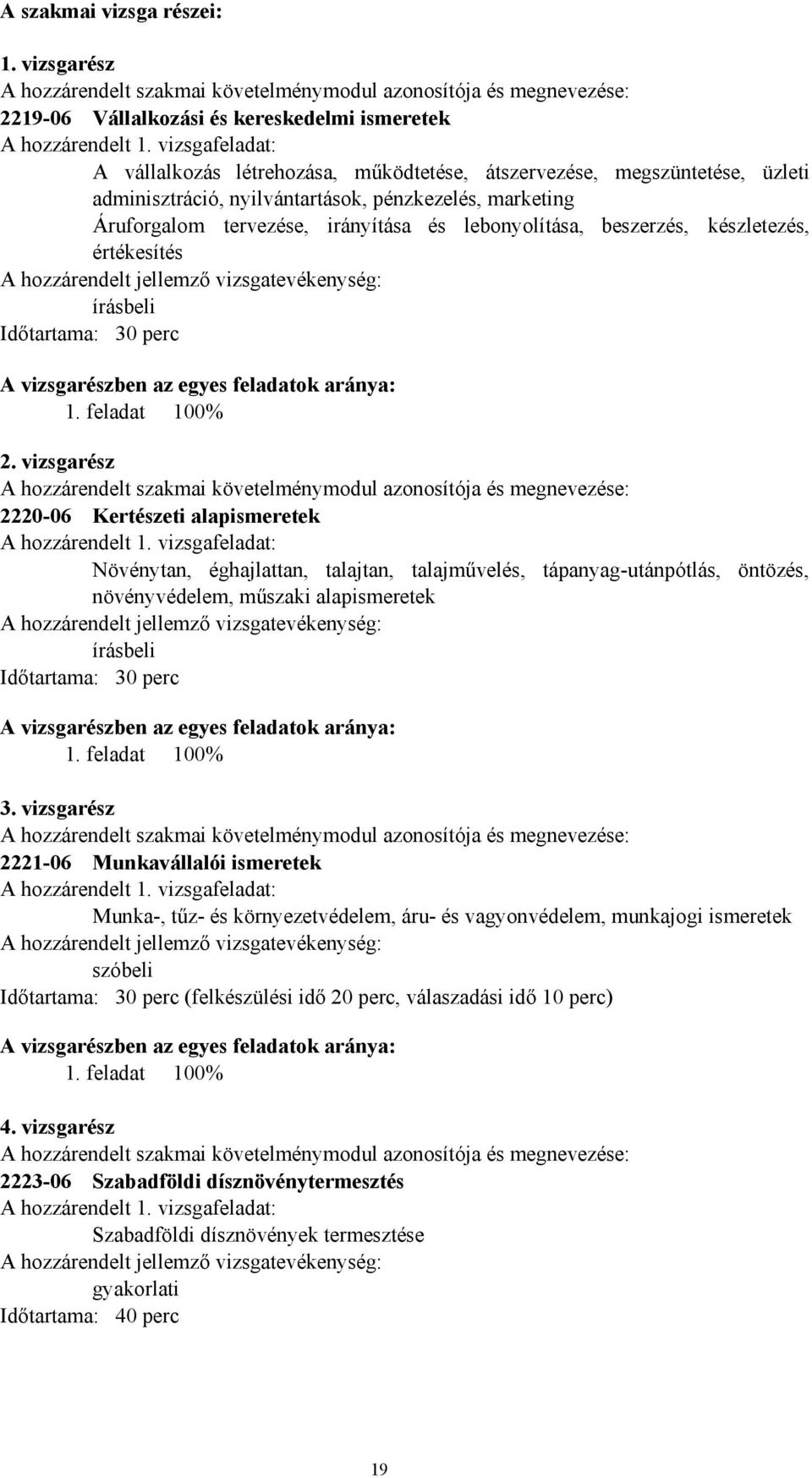 beszerzés, készletezés, értékesítés A hozzárendelt jellemző vizsgatevékenység: írásbeli Időtartama: 30 perc A vizsgarészben az egyes feladatok aránya: 1. feladat 100% 2.