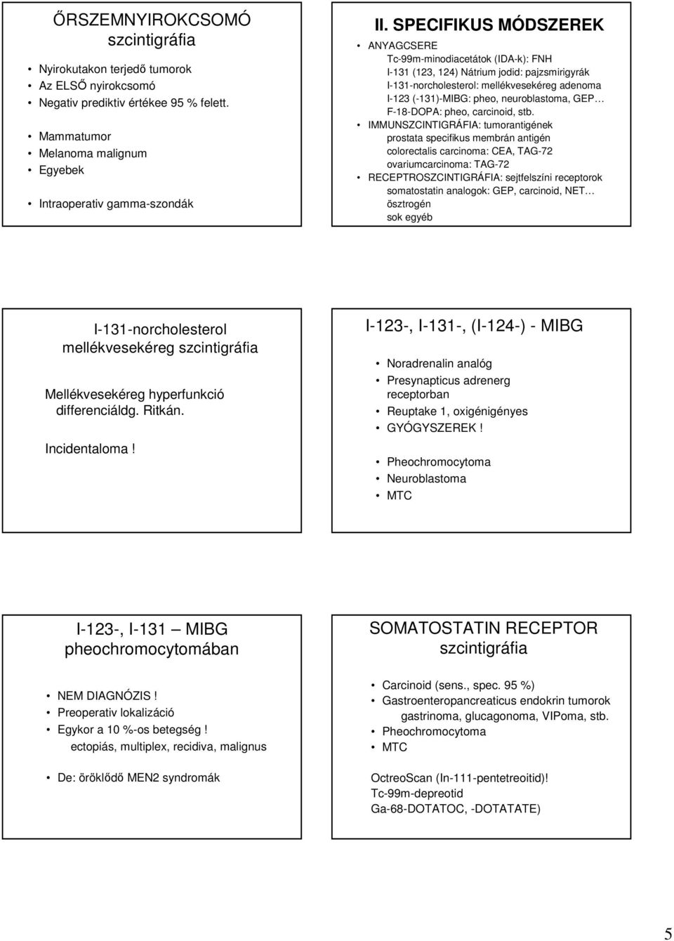 GEP F-18-DOPA: pheo, carcinoid, stb.