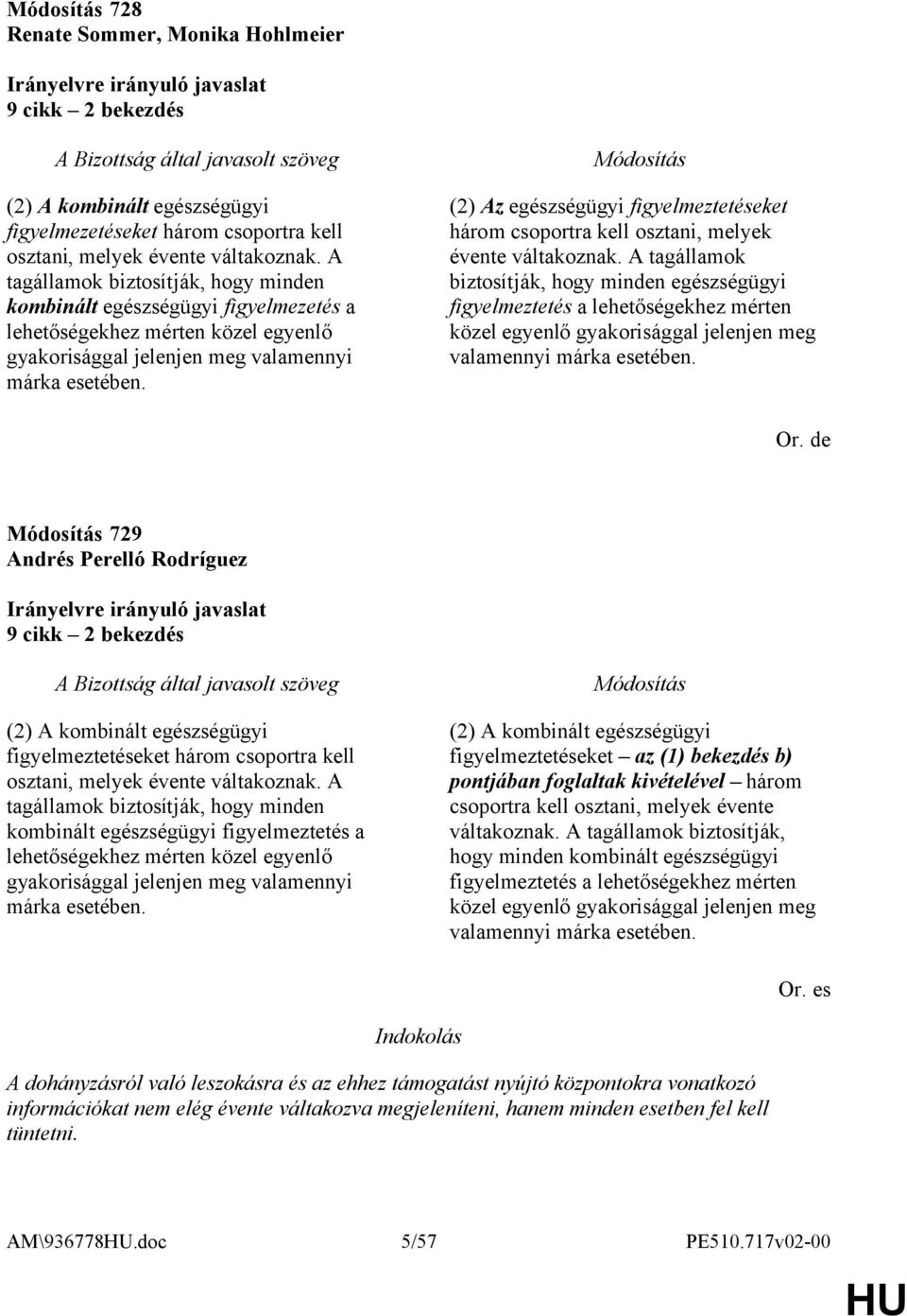 (2) Az egészségügyi figyelmeztetéseket három csoportra kell osztani, melyek évente váltakoznak.