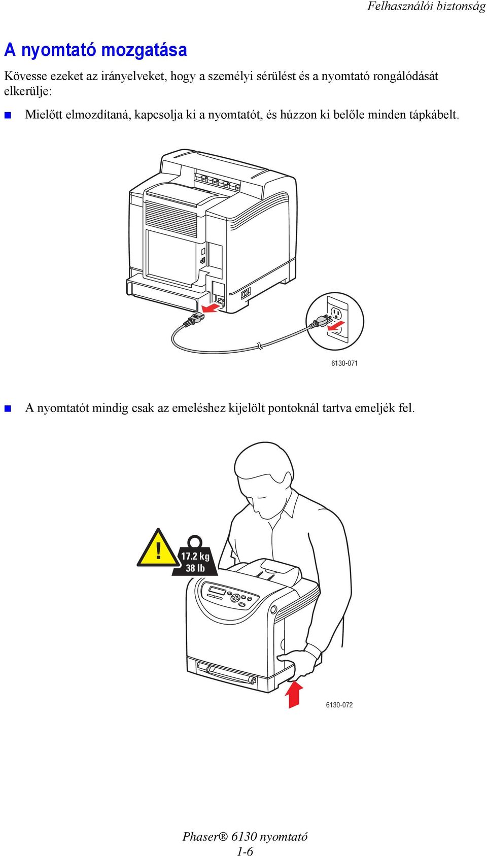 kapcsolja ki a nyomtatót, és húzzon ki belőle minden tápkábelt.