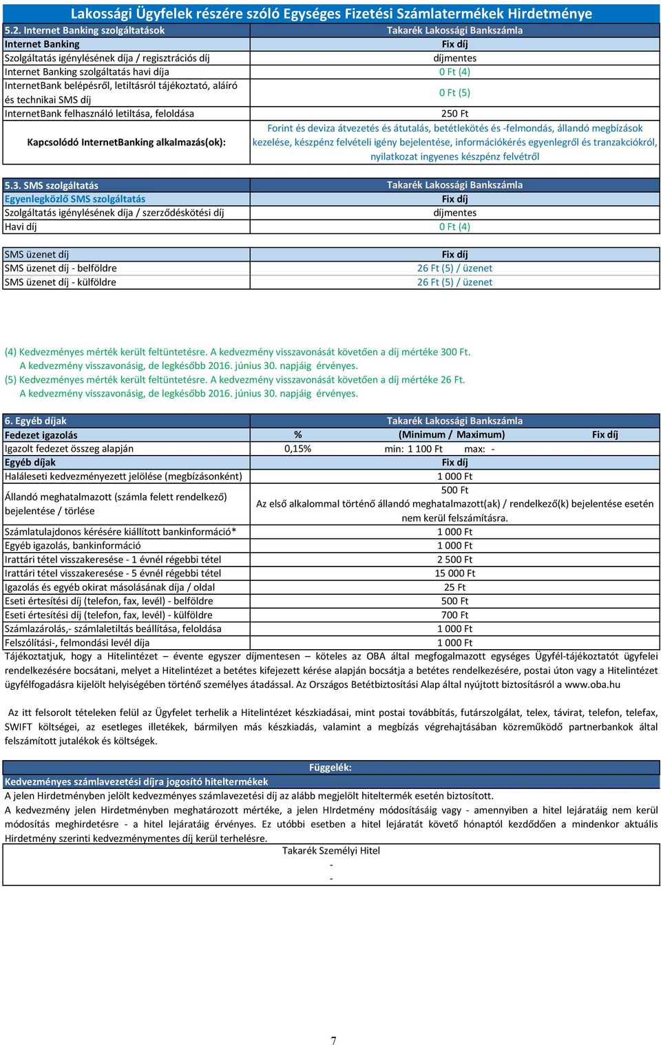 állandó megbízások Kapcsolódó InternetBanking alkalmazás(ok): kezelése, készpénz felvételi igény bejelentése, információkérés egyenlegről és tranzakciókról, nyilatkozat ingyenes készpénz felvétről 5.