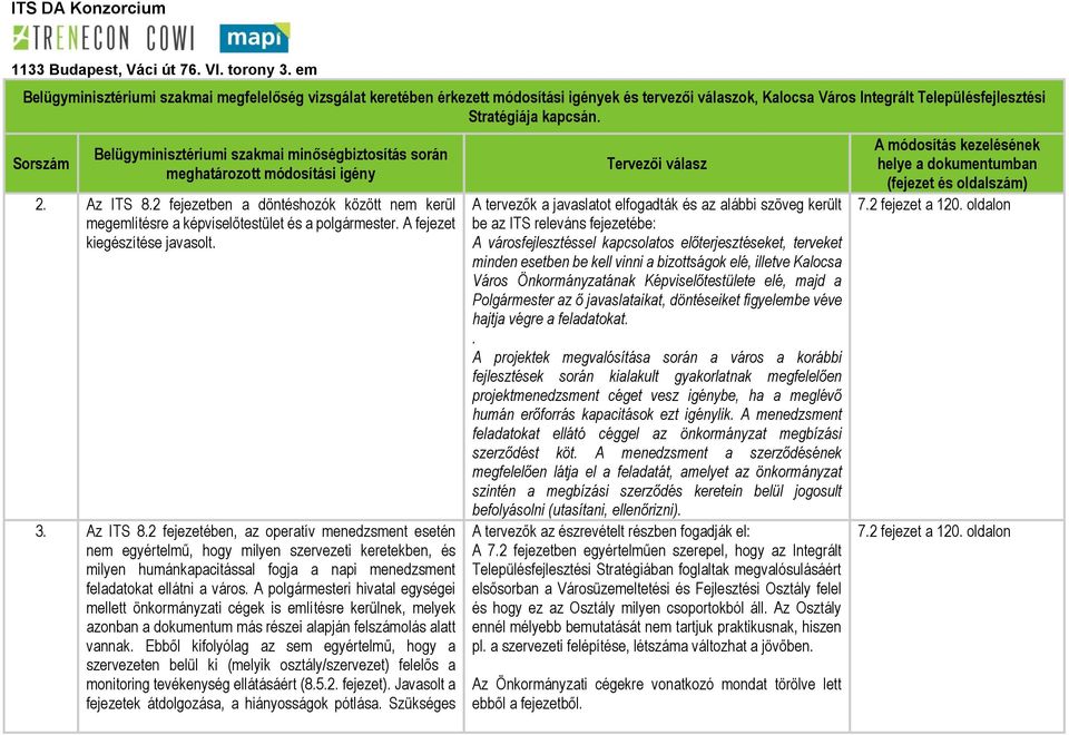 Ebből kifolyólag az sem egyértelmű, hogy a szervezeten belül ki (melyik osztály/szervezet) felelős a monitoring tevékenység ellátásáért (8.5.2. fejezet).