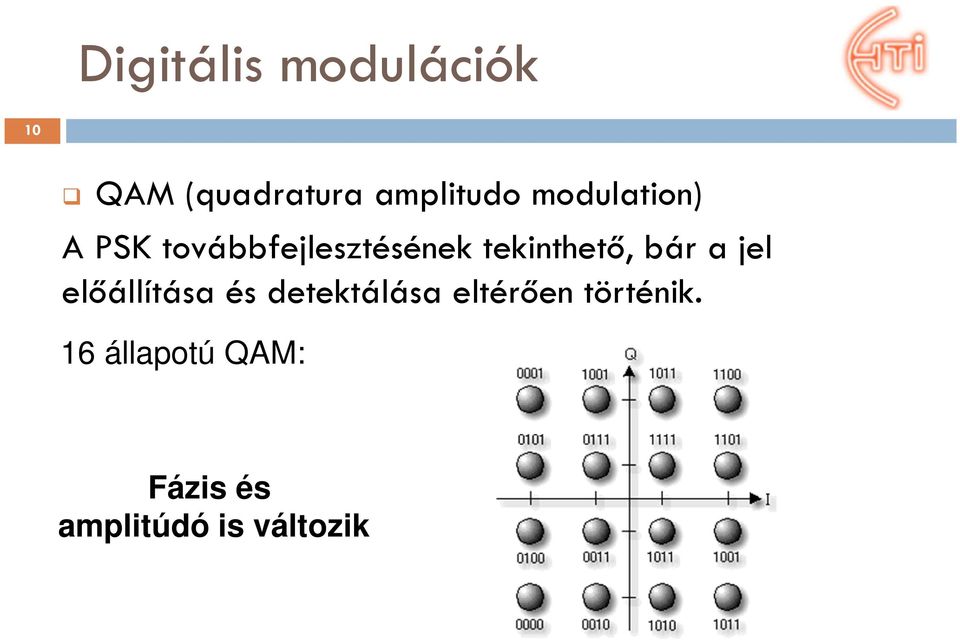bár a jel előállítása és detektálása eltérően