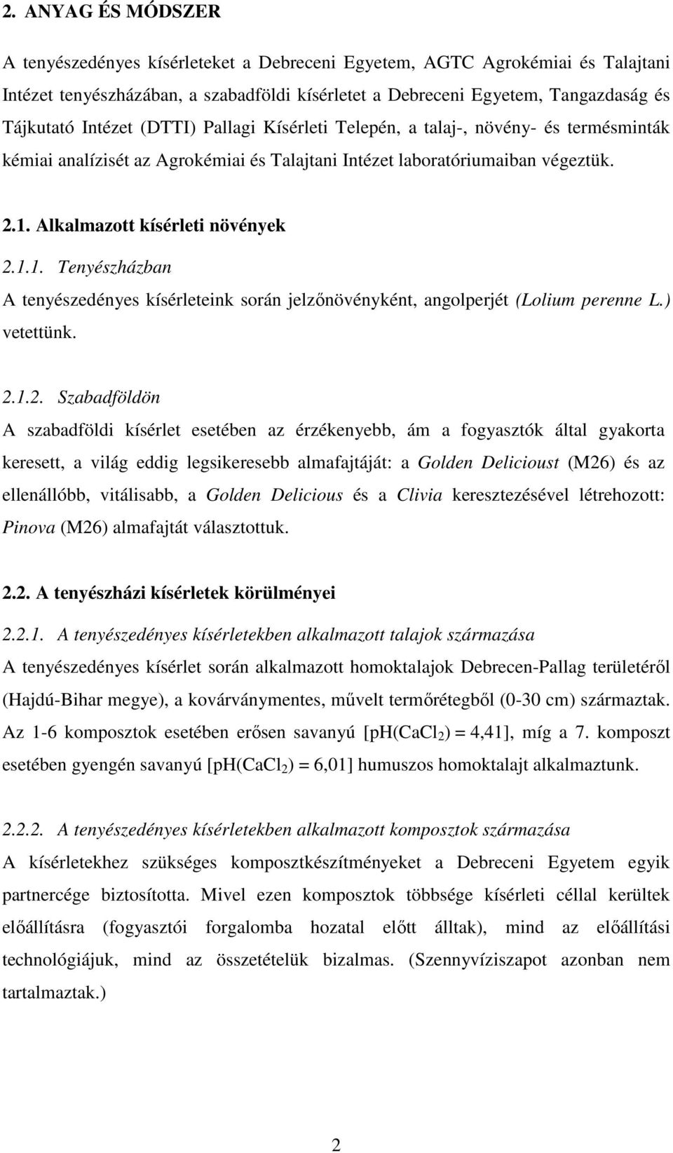 Alkalmazott kísérleti növények 2.