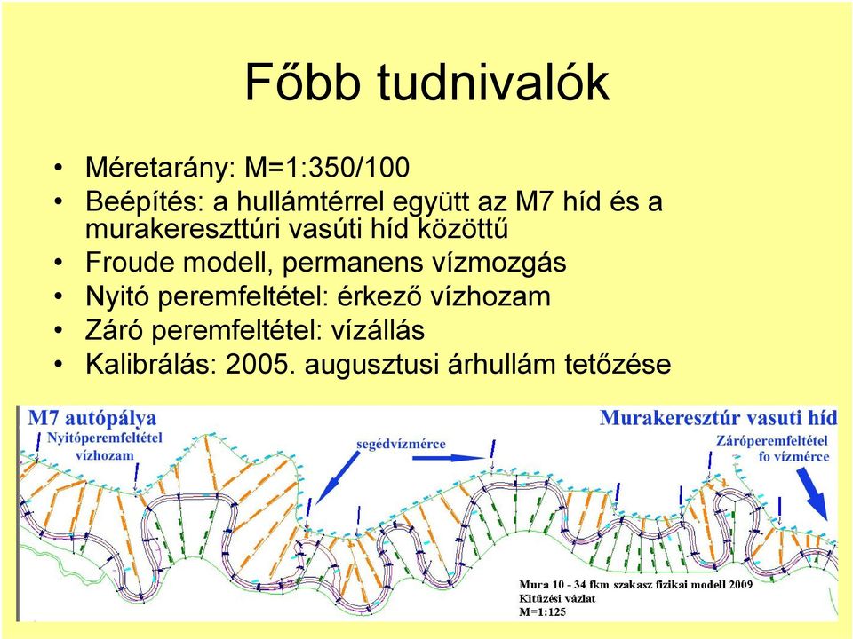 modell, permanens vízmozgás Nyitó peremfeltétel: érkező vízhozam