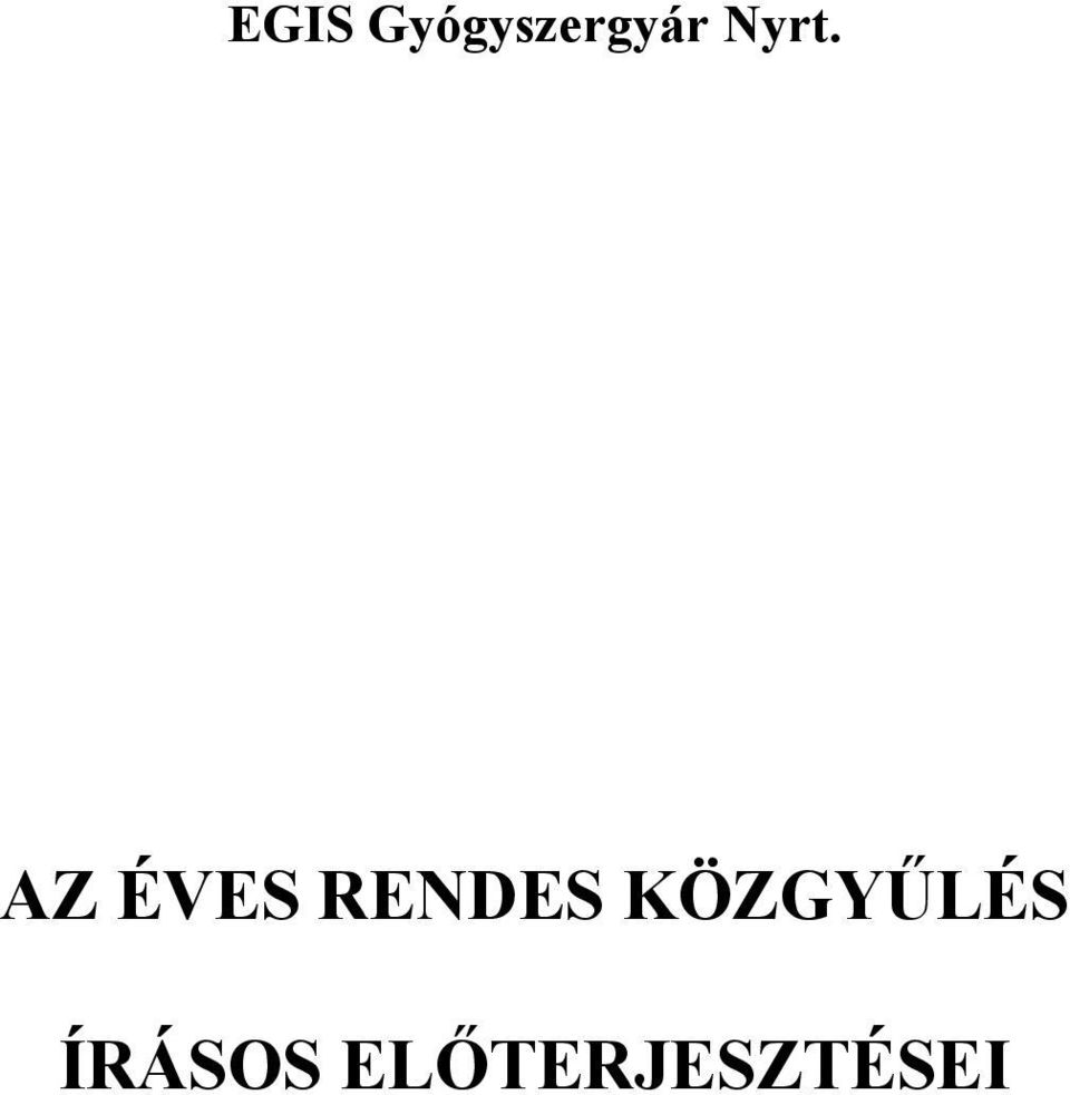 KÖZGYŰLÉS