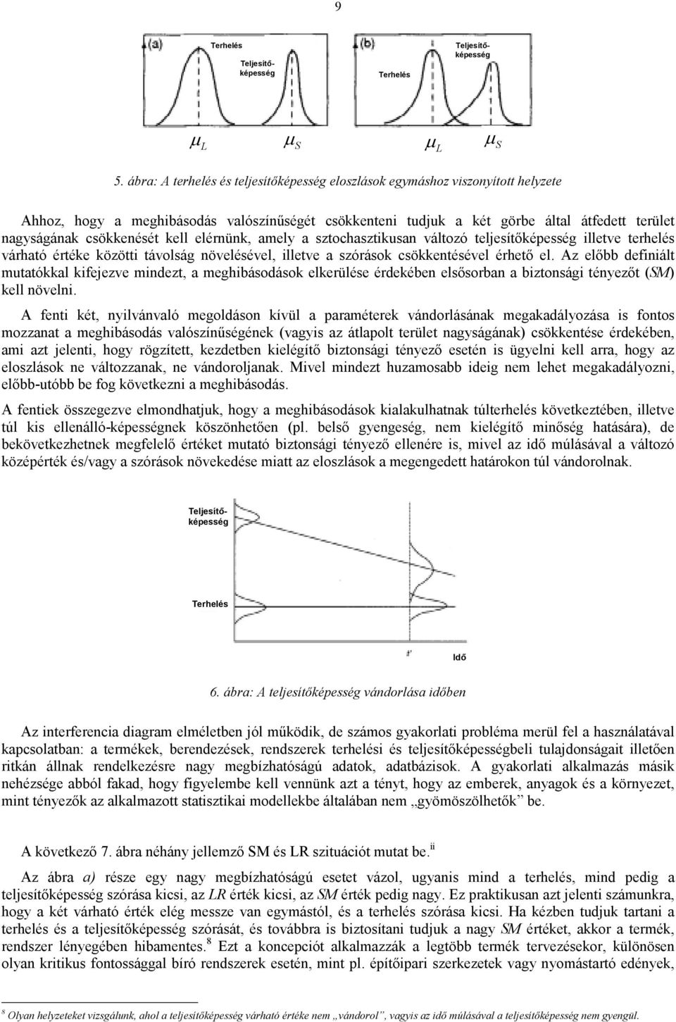 szochaszikusa válozó eljesíıképesség illeve erhelés várhaó éréke közöi ávolság övelésével, illeve a szórások csökkeésével érheı el.