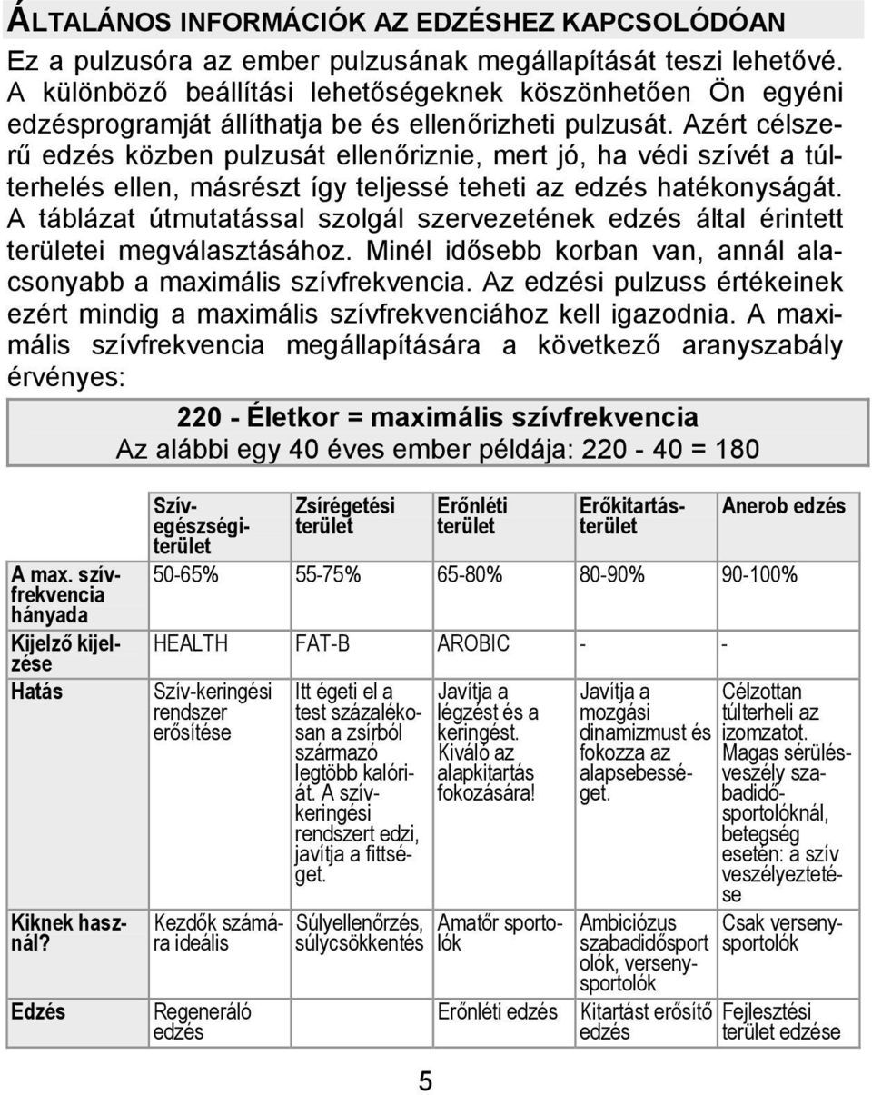 Azért célszerű edzés közben pulzusát ellenőriznie, mert jó, ha védi szívét a túlterhelés ellen, másrészt így teljessé teheti az edzés hatékonyságát.