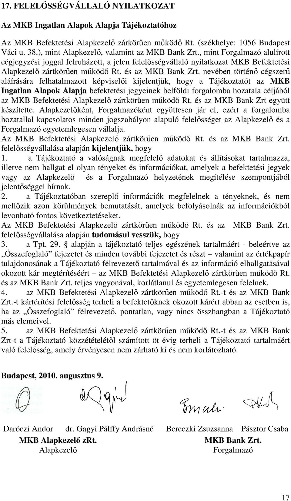 és az MKB Bank Zrt.