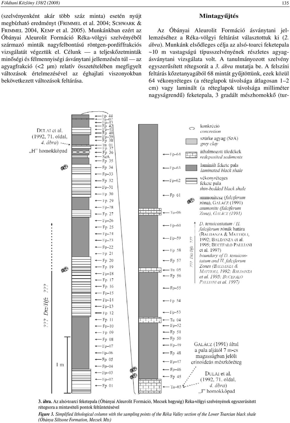 Célunk a teljeskőzetminták minőségi és félmennyiségi ásványtani jellemzésén túl az agyagfrakció (<2 µm) relatív összetételében megfigyelt változások értelmezésével az éghajlati viszonyokban