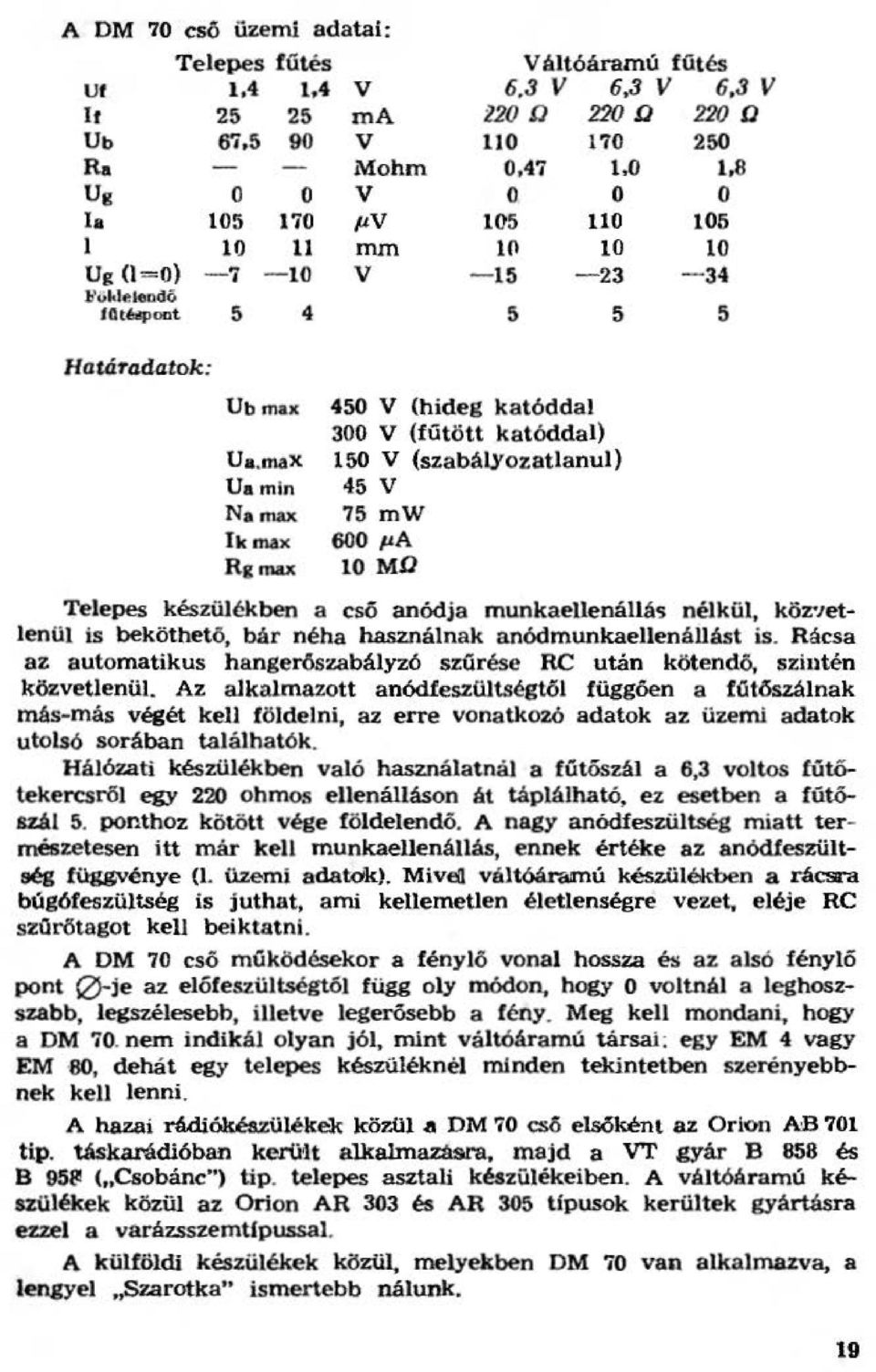 V 105 uo mm f 10 v - 15-23 5 5 450 V (hideg katódda 300 V (fűtött katódda) 150 V (szabáyozatanu) 45 v 75 mw 600 p.