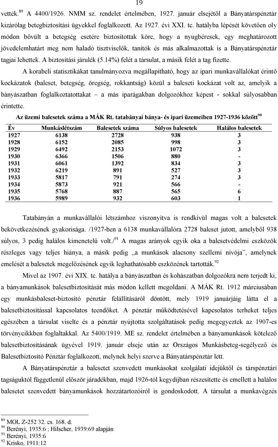 Bányatárspénztár tagjai lehettek. A biztosítási járulék (5.14%) felét a társulat, a másik felét a tag fizette.