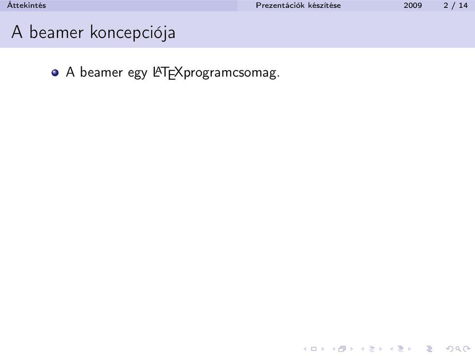 beamer koncepciója A