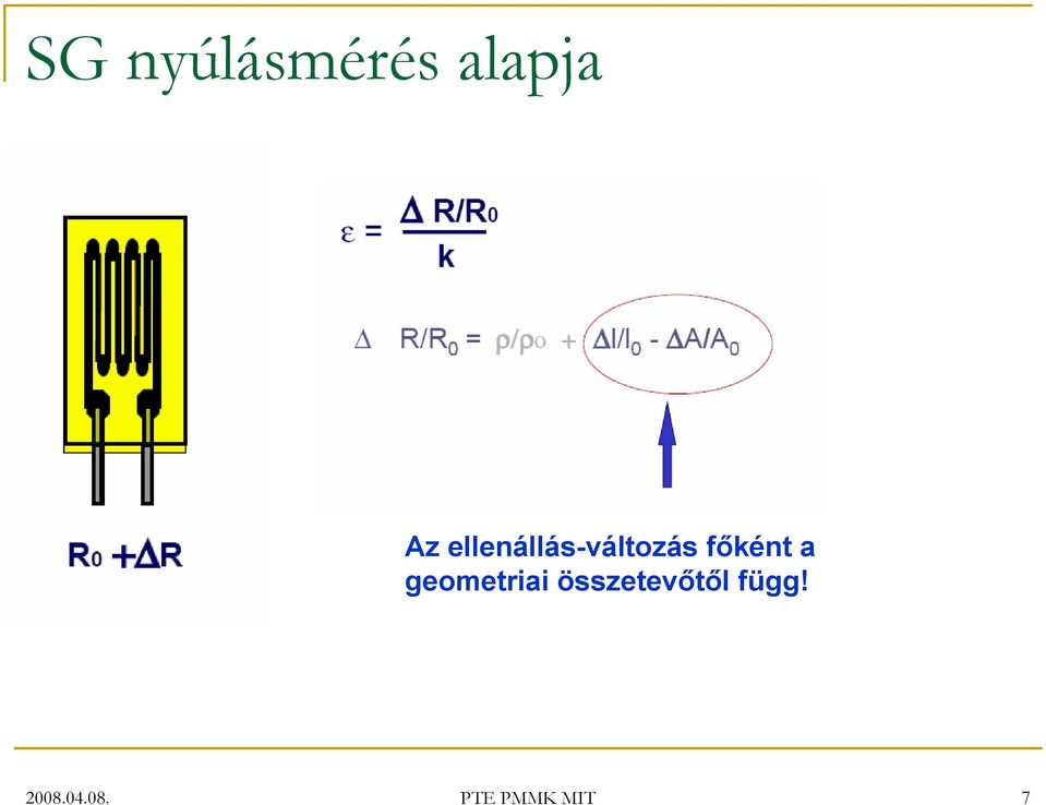 a geometriai összetevőtől