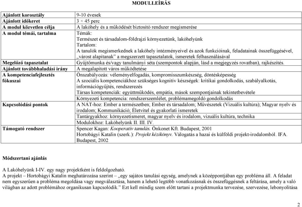 tapasztalatok, ismeretek felhasználásával Megelőző tapasztalat Gyűjtőmunka és/vagy tanulmányi séta (szempontok alapján, lásd a megjegyzés rovatban), rajkészítés.