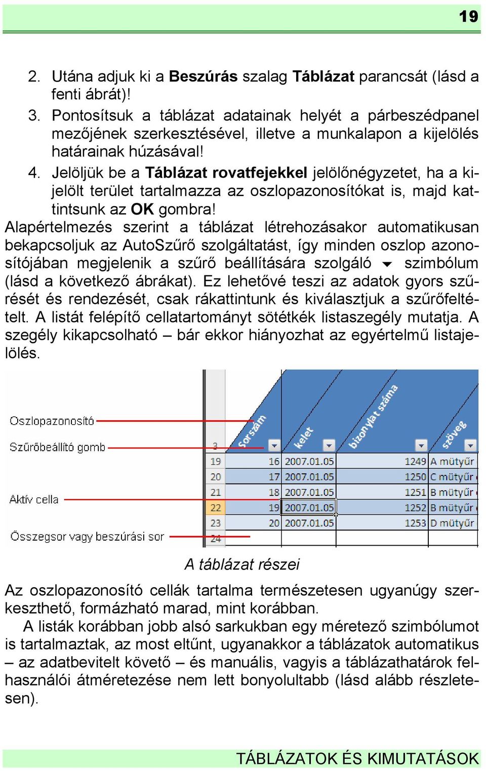 Jelöljük be a Táblázat rovatfejekkel jelölőnégyzetet, ha a kijelölt terület tartalmazza az oszlopazonosítókat is, majd kattintsunk az OK gombra!