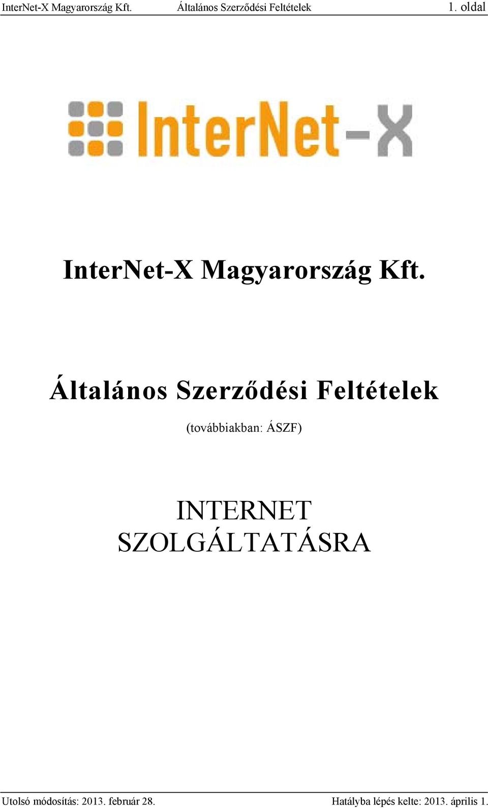 oldal  Általános Szerződési Feltételek