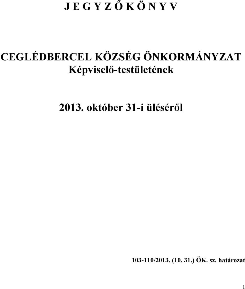 Képviselő-testületének 2013.