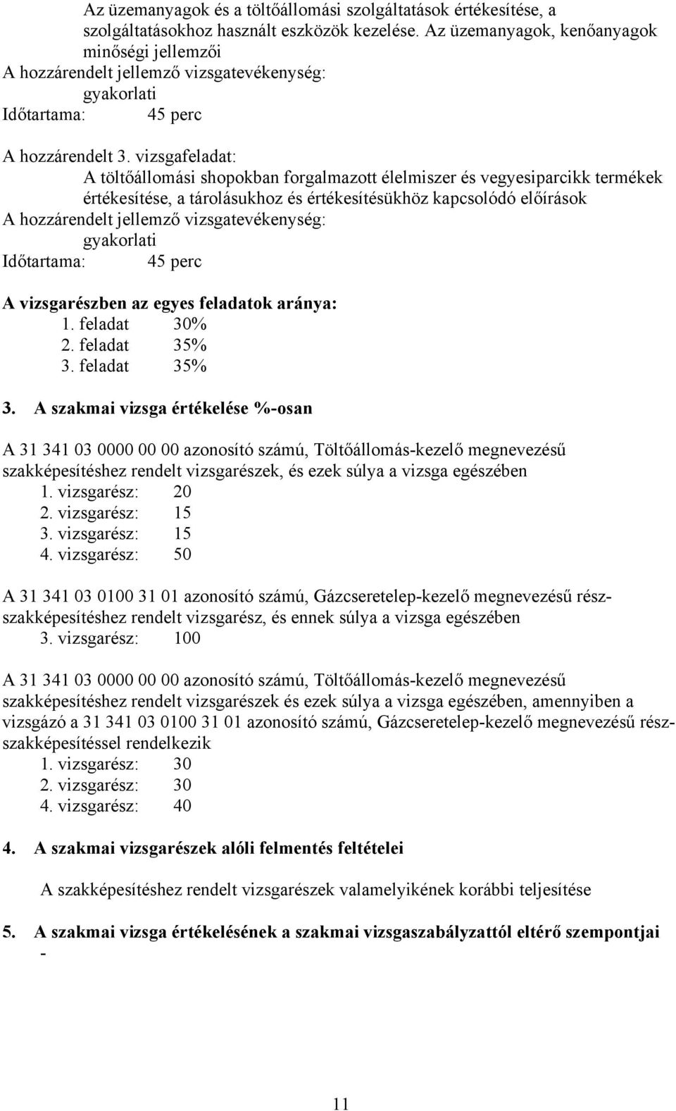 vizsgafeladat: A töltőállomási shopokban forgalmazott élelmiszer és vegyesiparcikk termékek értékesítése, a tárolásukhoz és értékesítésükhöz kapcsolódó előírások gyakorlati Időtartama: 45 perc A