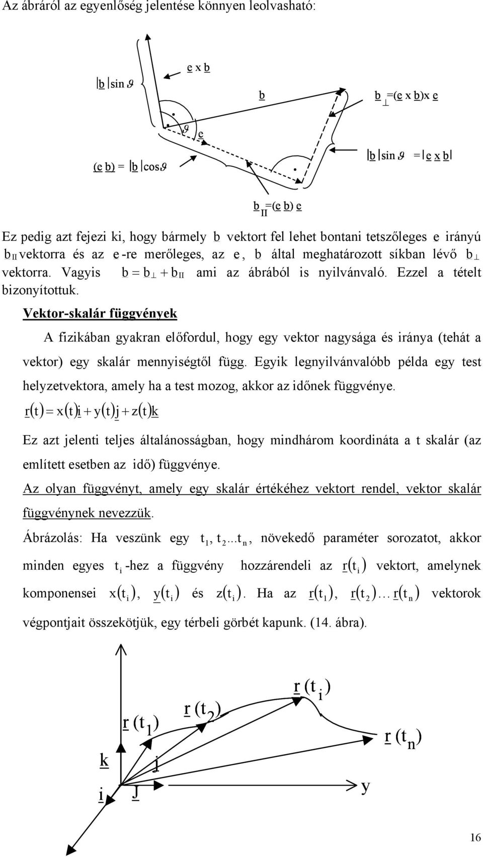 etor-slár füvéne fán rn előfordul, ho e vetor nsá és rán (tehát vetor) e slár mennsétől fü. E lenlvánvló péld e test heletvetor, mel h test moo, or dőne füvéne.