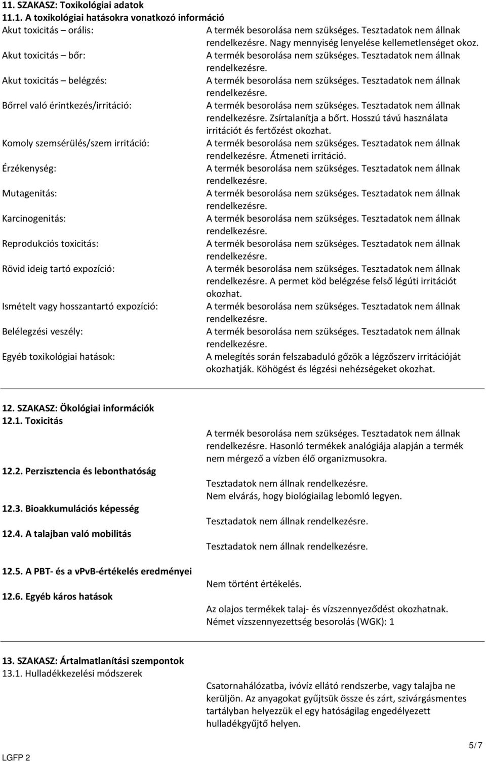 Komoly szemsérülés/szem irritáció: Átmeneti irritáció.