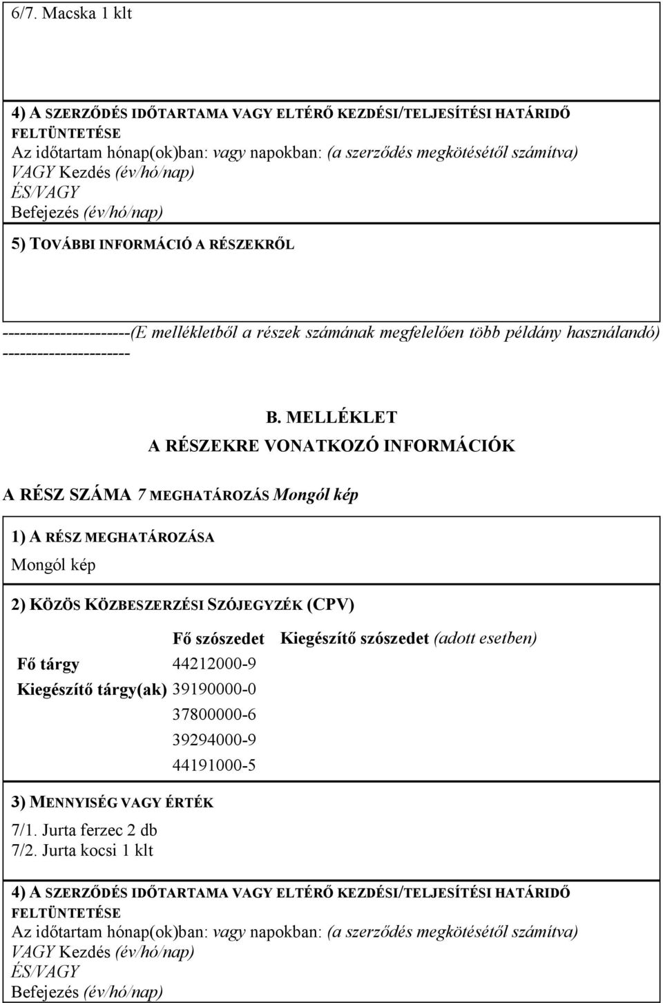 A RÉSZ SZÁMA 7 MEGHATÁROZÁS Mongól kép Mongól