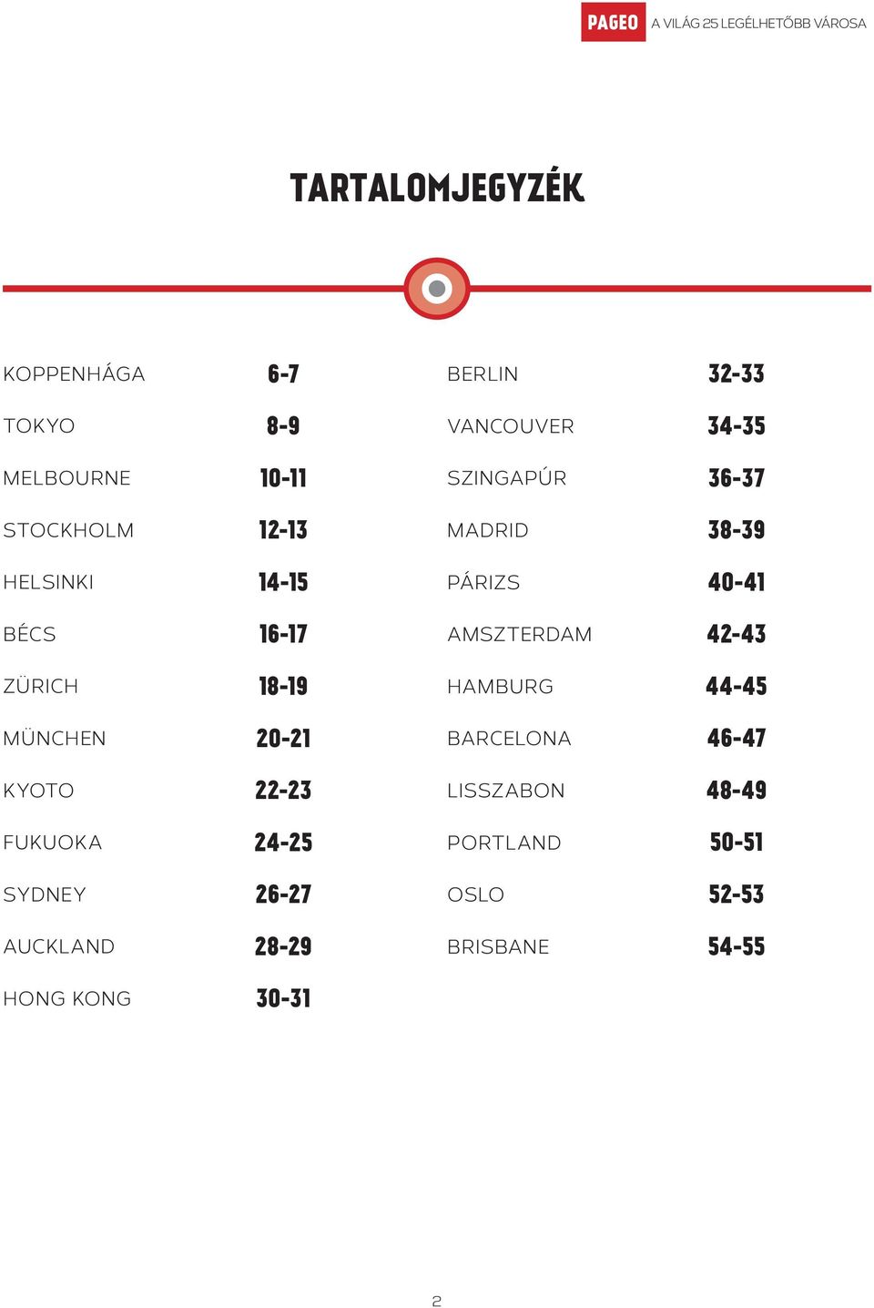 AMSZTERDAM 42-43 ZÜRICH 18-19 HAMBURG 44-45 MÜNCHEN 20-21 BARCELONA 46-47 KYOTO 22-23