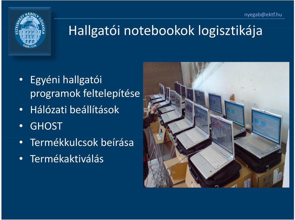 programok feltelepítése Hálózati