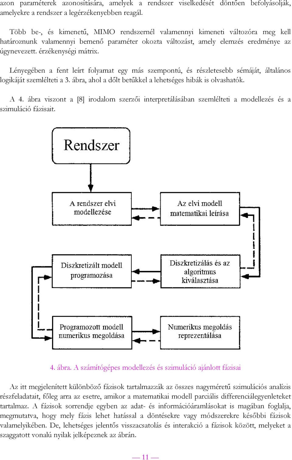 Lényegében a fent leírt folyamat egy más szempontú, és részletesebb sémáját, általános logikáját szemlélteti a 3. ábra, ahol a dőlt betűkkel a lehetséges hibák is olvashatók. A 4.