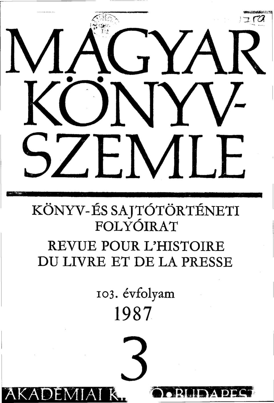 POUR L'HISTOIRE DU LIVRE ET DE