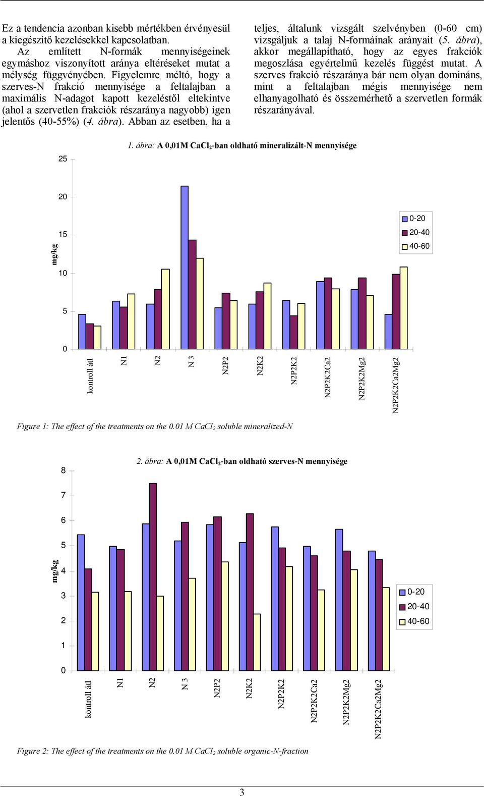 Abban az esetben, ha a teljes, általunk vizsgált szelvényben (-6 cm) vizsgáljuk a talaj N-formáinak arányait (.